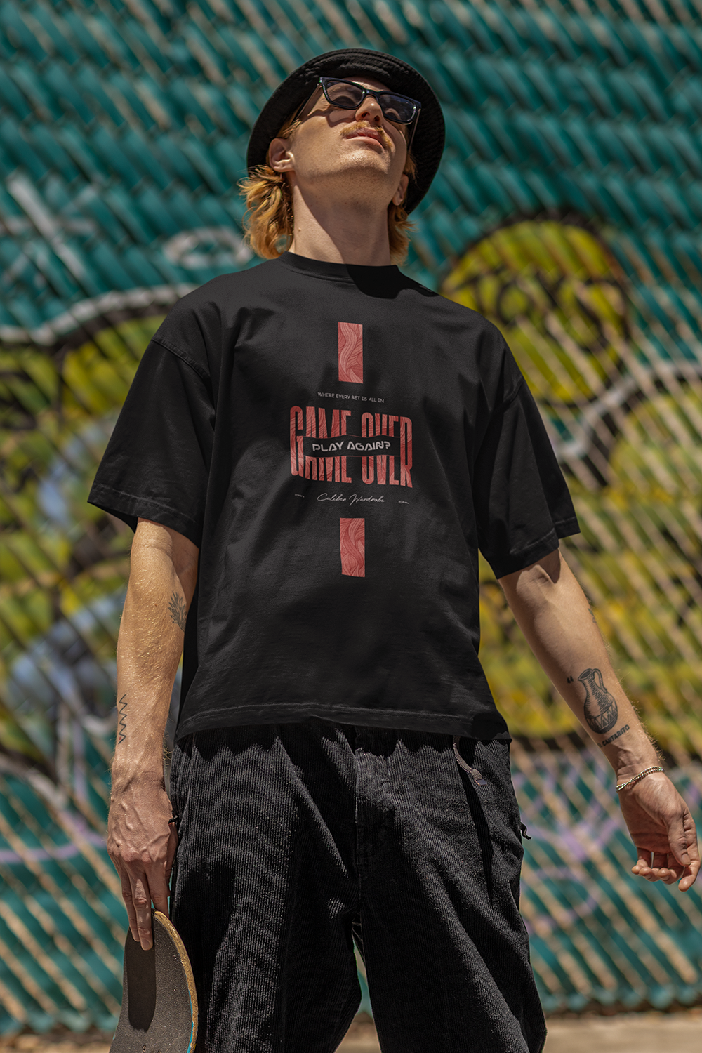 GAME OVER NOSTALGIA OVERSIZED T-SHIRT | Men | Rodeo Vol.1 | Caliber Wardrobe