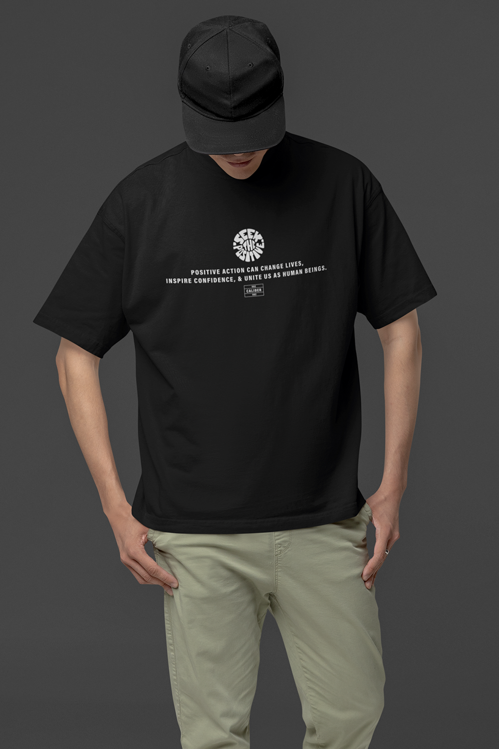 SEEK THE POSITIVE OVERSIZED T-SHIRT | Men | Rodeo Vol.1 | Caliber Wardrobe
