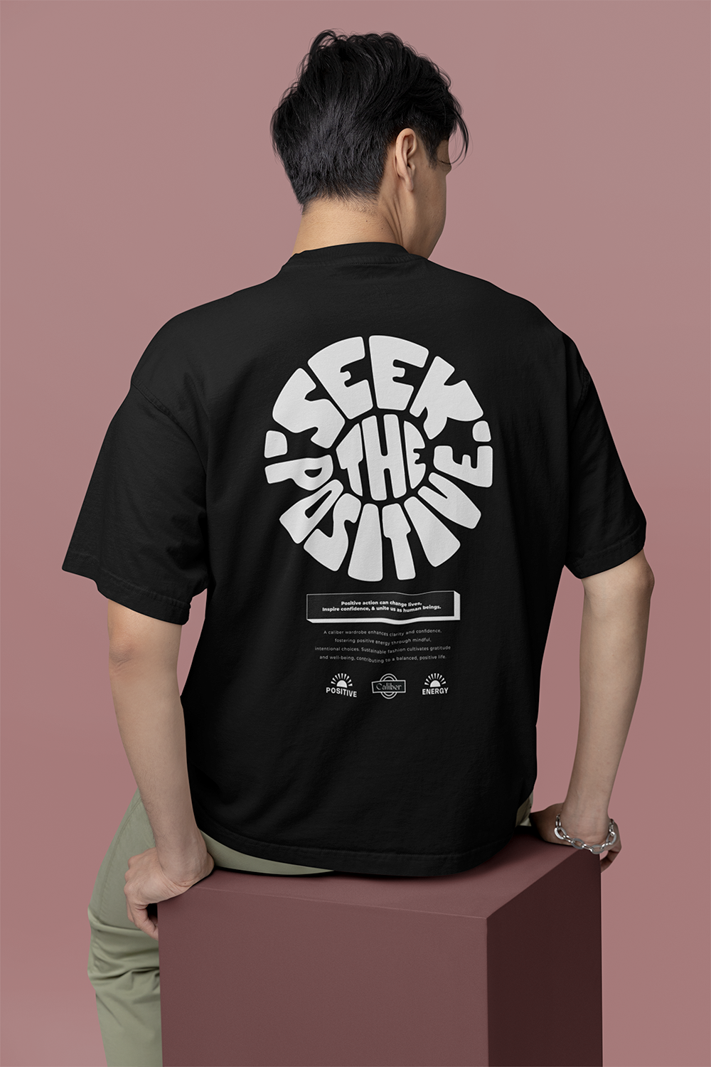 SEEK THE POSITIVE OVERSIZED T-SHIRT | Men | Rodeo Vol.1 | Caliber Wardrobe