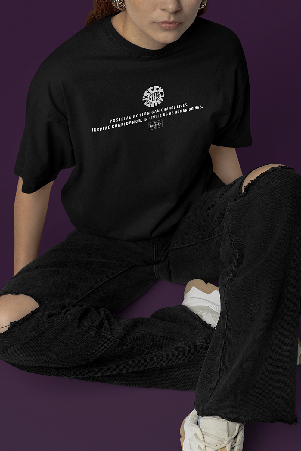 SEEK THE POSITIVE OVERSIZED T-SHIRT | Women | Rodeo Vol.1 | Caliber Wardrobe
